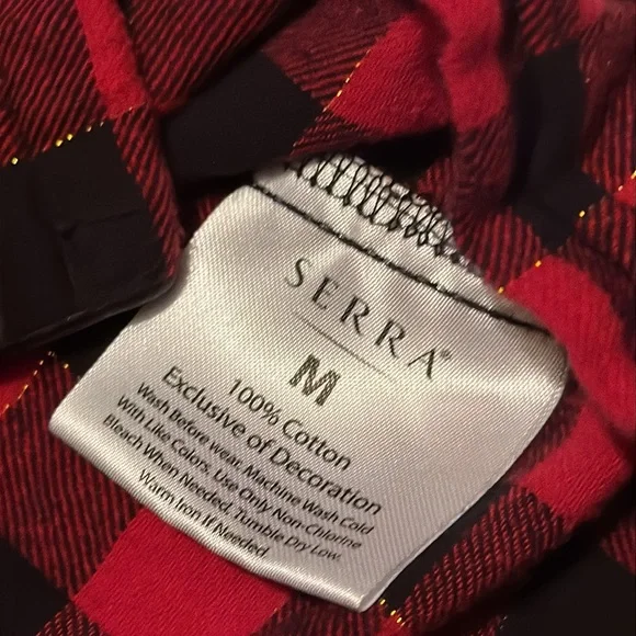Like New Women’s Red and Black Plaid Pajama Set - Picture 6 of 9